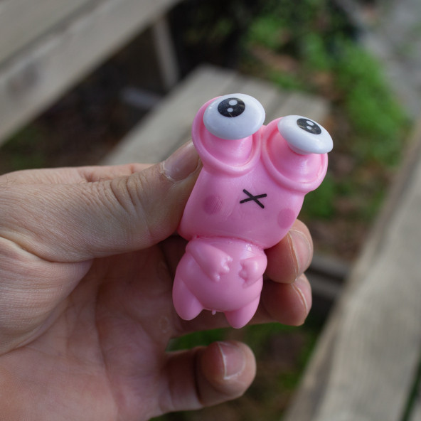 Anahtarlık Sevimli Emoji Göz Anahtarlık Pembe - 3