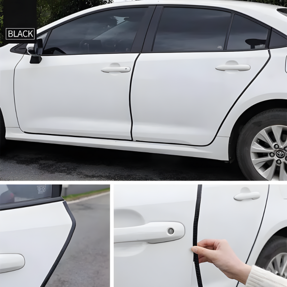 Fiat Palio Oto Araç Kapı Koruma Fitili 5metre Parlak Siyah Renk - 7