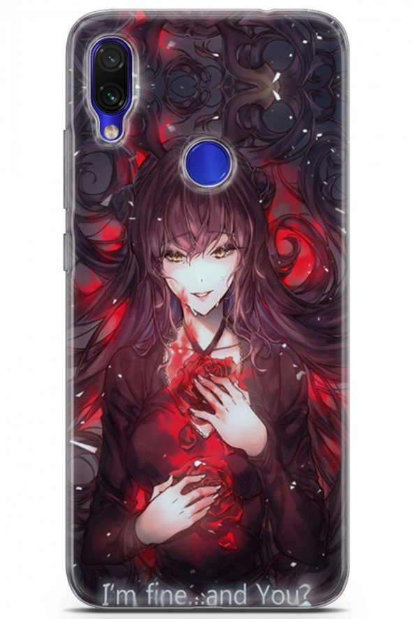 Xiaomi Redmi Note 7 Pro Uyumlu Kılıf Anime 18 Im Fine Parlak Kılıf Siyah