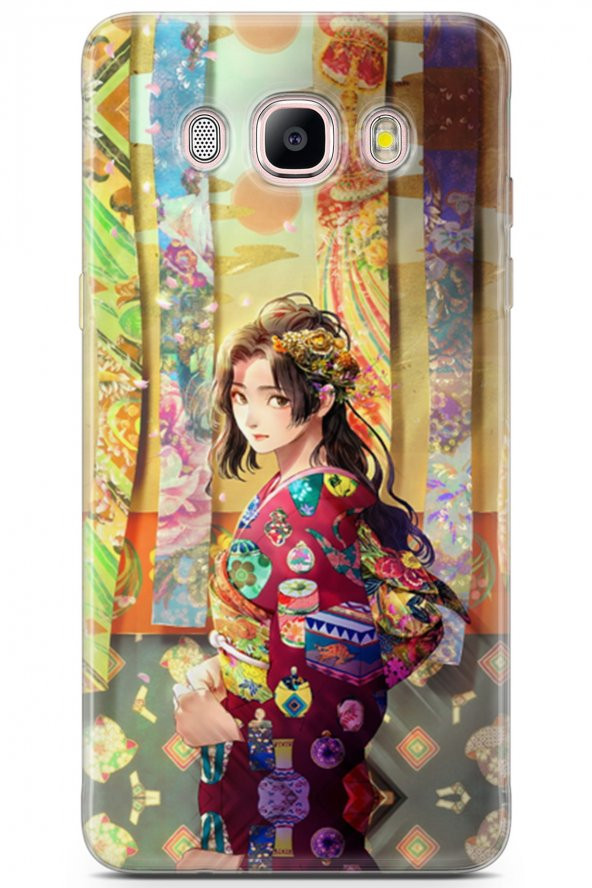 Samsung Galaxy J5 Uyumlu Kılıf Anime 15 Çin Anime Kalın Silikon Açık Yeşil