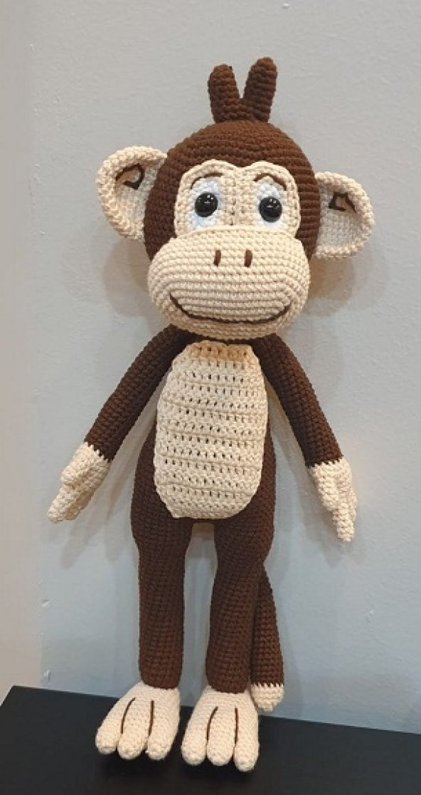 Maymun Kukuli Amigurumi Organik Oyuncak - 1