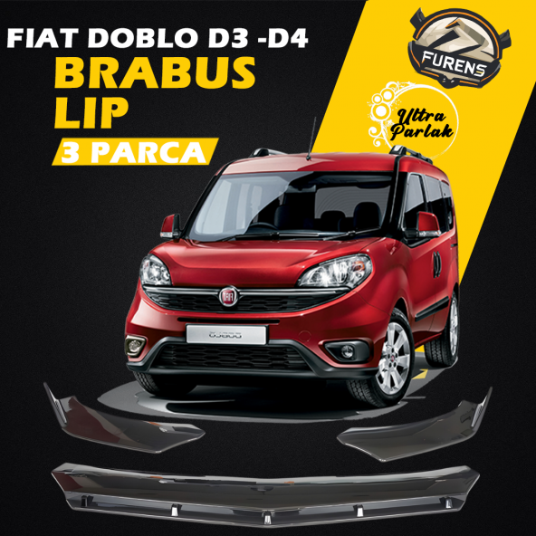 FİAT Doblo D3 - D4 Kasa Uyumlu Brabus Ön Lip 3 Parça Kanatlı Lip ürün görseli 1