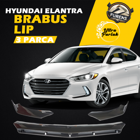 Hyundai Elantra Uyumlu Brabus Ön Lip 3 Parça Kanatlı Lip