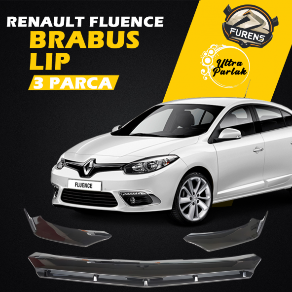 Renault Fluence Uyumlu Brabus Ön Lip 3 Parça Kanatlı Lip