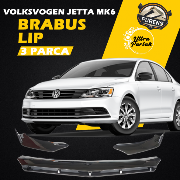 Vw Jetta Mk6 2011 Uyumlu Brabus Ön Lip 3 Parça Kanatlı Lip - 1