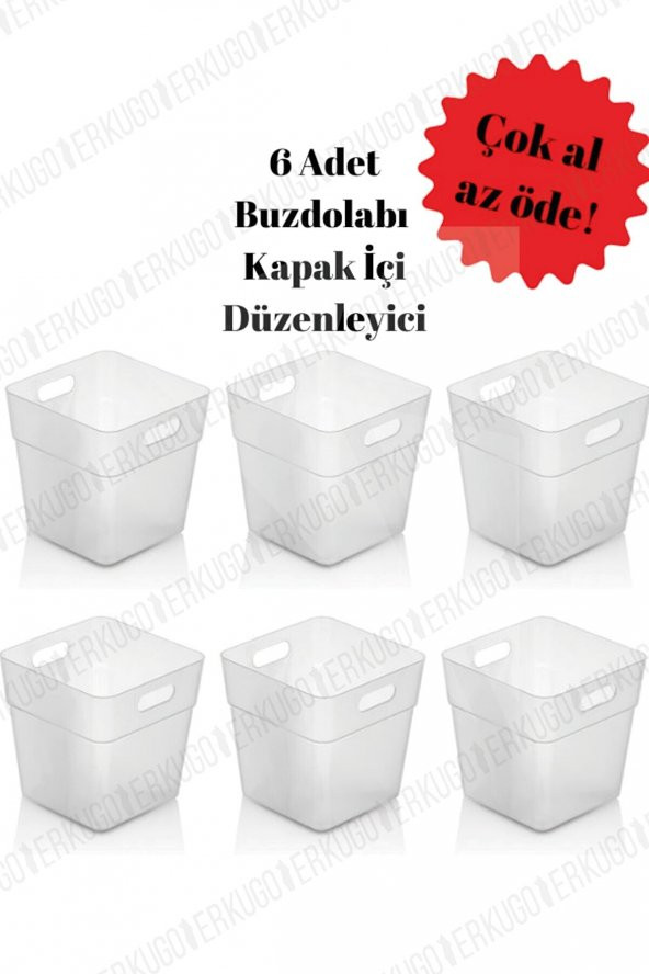 6lı Set Buzdolabı & Kapak Içi Düzenleyici, Organizer Kutu