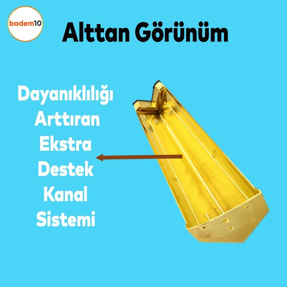 Ovit Koltuk Baza Puf Sehpa Tv Ünite Masa Mobilya Ayağı Ayakları Metal Ayakları 14 Cm Altın - 2