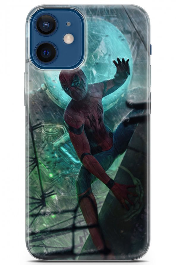 Apple iPhone 12 Mini Uyumlu Kılıf Supers 19 Marvel Movie Tam Koruma Kılıf Yeşil