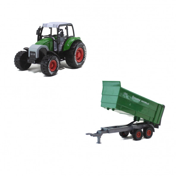 Oyuncak Traktör Römorklu Model Traktör Çek Bırak 30 Cm - 5