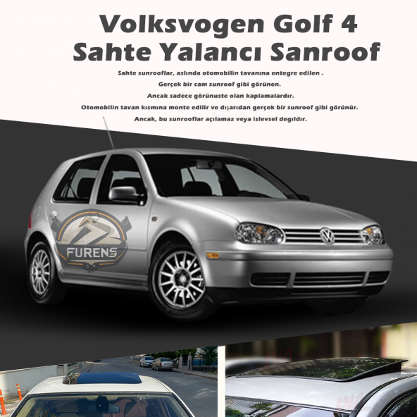 Volksvogen Golf 4 Parlak Siyah Yalancı Çakma Sahte Sunroof