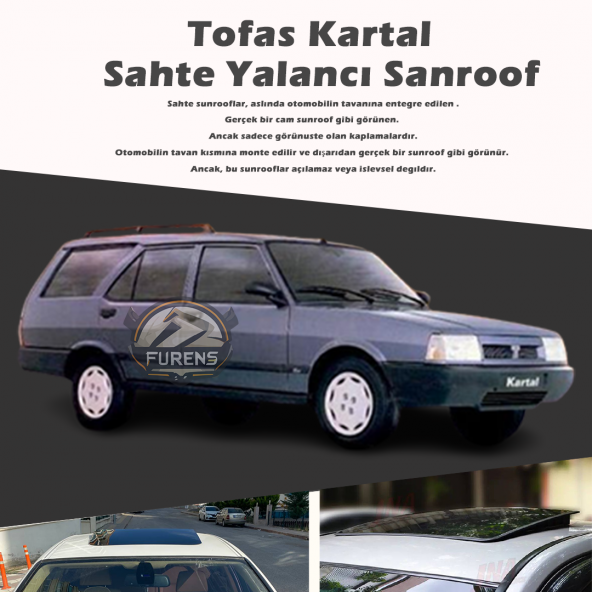 Tofaş Kartal Parlak Siyah Yalancı Çakma Sahte Sunroof ürün görseli 1