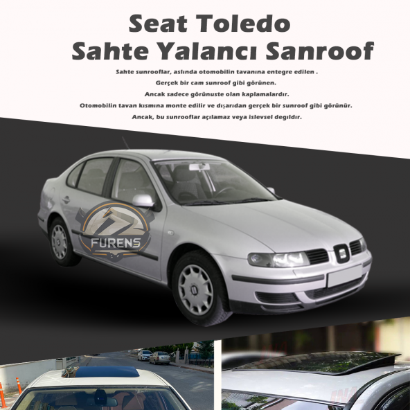 Seat Toledo Parlak Siyah Yalancı Çakma Sahte Sunroof ürün görseli 1