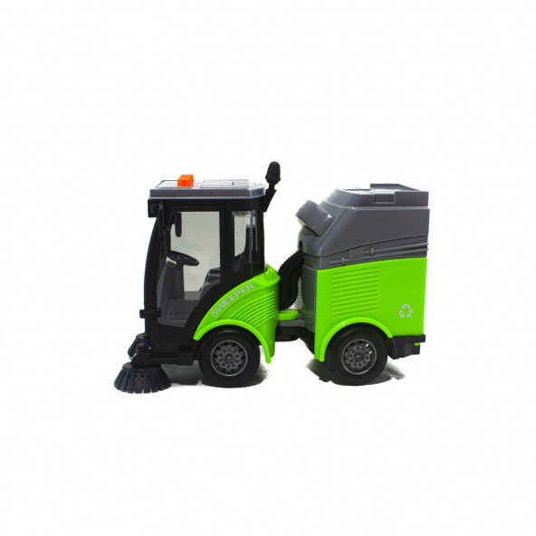 1/16 Ölçek Oyuncak Çöp Temizleme Kamyonu Işıklı Sesli - 4