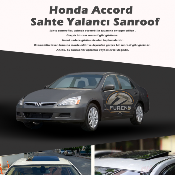 Honda Accord Parlak Siyah Yalancı Çakma Sahte Sunroof