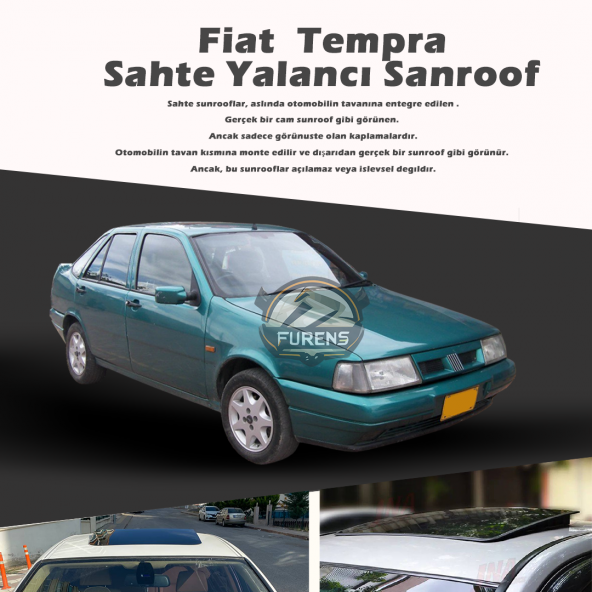 Fiat Tempra Parlak Siyah Yalancı Çakma Sahte Sunroof ürün görseli