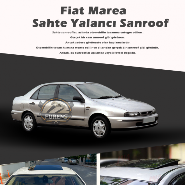 Fiat Marea Parlak Siyah Yalancı Çakma Sahte Sunroof ürün görseli 1