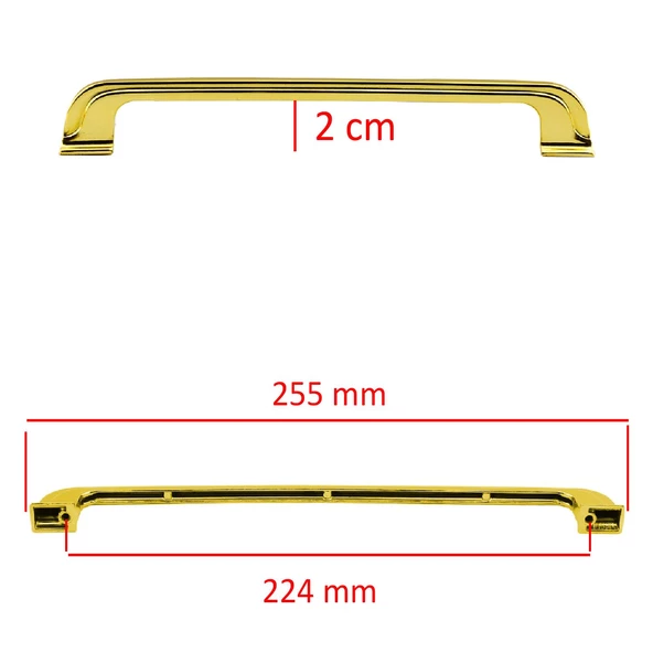 Alperen Gold Altın (224 MM - 22.4 CM) Mobilya Mutfak Dolabı Çekmece Dolap Kulpu Kulbu Metal Kulpları - Resim 2