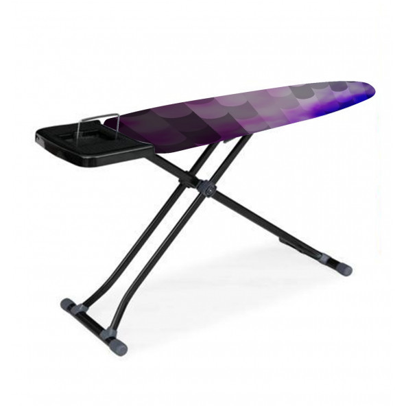 GERCELLA Luxury Purple Love Ütü Masası Kılıfı Bezi Örtüsü (50X135CM) - 2