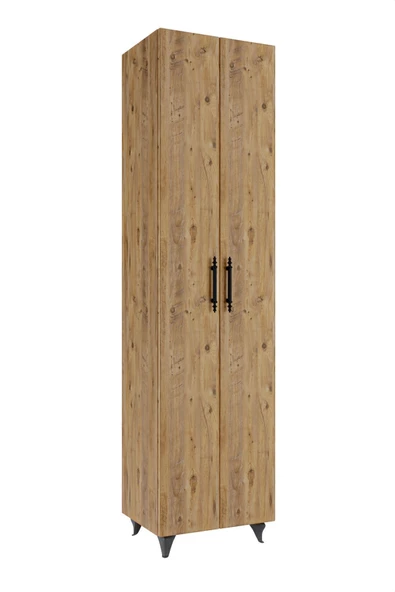 AEKA AE-3085 SELEN ÇOK AMAÇLI DOLAP 7 Raflı, 2 Kapaklı Mutfak Dolabı Kiler Dolabı Banyo Dolabı Çam - 6