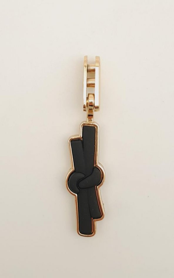 Angel Çanta Aksesuar Siyah Renk Kurdele Model Light Gold Metal Kulpluk 1 Adet
