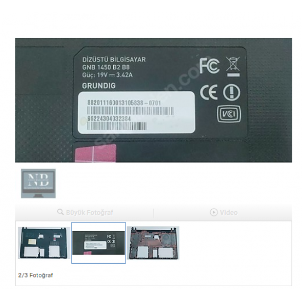 GRUNDİG GNB 1450 B2 B8 ALT KASA SORUNSUZ - 2