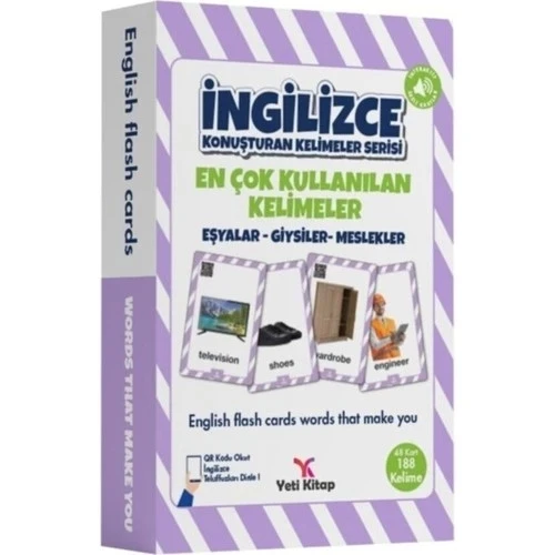 İNGİLİZCE ÇOK KULLANILAN KELİMELER KARTLARI  YETİ KİTAP - 2