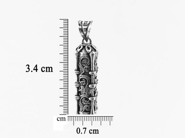 Cevşeni Kebir Dualı 925 Ayar Gümüş Kolye Ucu - Resim 3