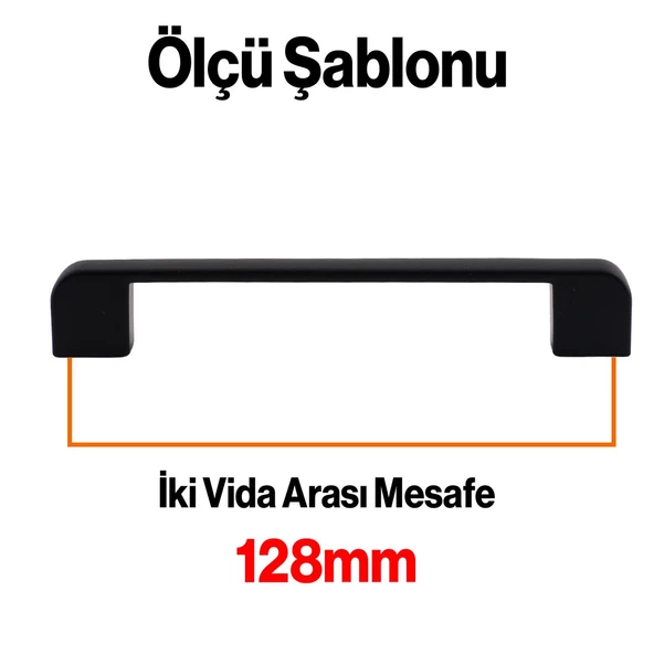 10 Adet Gölcük Oval Siyah Mobilya Mutfak Dolap Çekmece Dolabı Metal Kulpu Kulbu Kulpları 128 Mm - 4