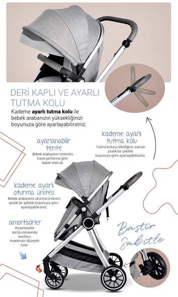 8 In 1 Yeni Doğan Set 990 Travel Sistem Bebek Arabası Lorelli Anne Yanı Beşik Oyun Parkı Yatak 370 Ana Kucağı - 7