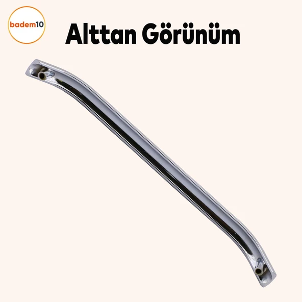 Alara Mobilya Mutfak Dolabı Çekmece Dolap Kapak Kulpu Düz Metal Kulp Kulbu Kulpu 192 mm Krom - Resim 4