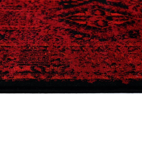 Afgan Türkmen Otantik Desenli Bordo Oturma Odası Salon Mutfak Halısı 5364A_ZS47 - 3