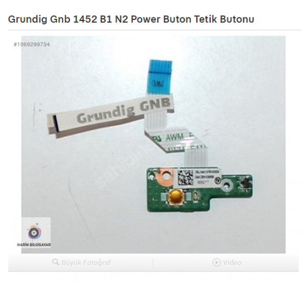 Grundig Gnb 1452 B1 N2 Power Buton Tetik Butonu