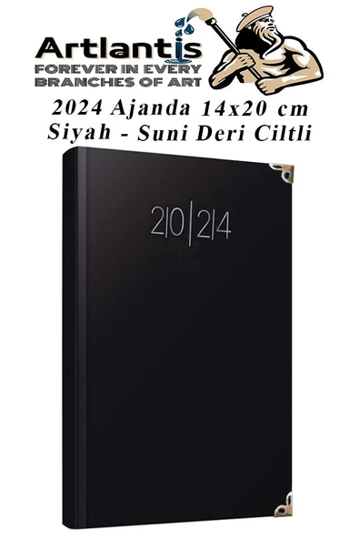 2024 Ajanda 14X20 cm Çizgili 1 Adet Günlük Planlayıcı Suni Deri Ciltli Ajanda 2024 Ofis Okul Büro - 3