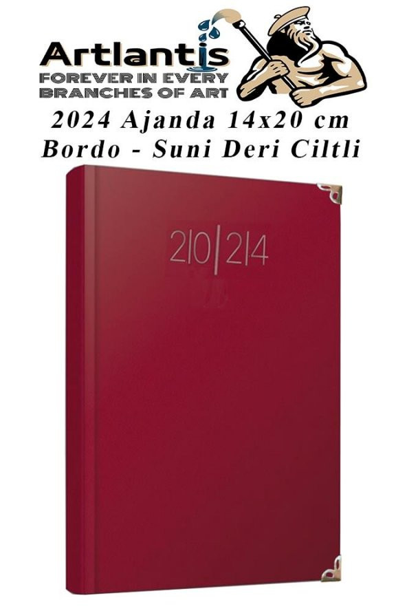 2024 Ajanda Bordo 14x20 cm Çizgili 1 Adet Günlük Planlayıcı Suni Deri Ciltli Ajanda 2024 Ofis Okul Büro