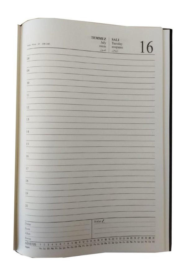 2024 Ajanda Lacivert 17X24 cm Çizgili 1 Adet Günlük Planlayıcı Suni Deri Ciltli Ajanda 2024 Ofis Okul Büro - 4