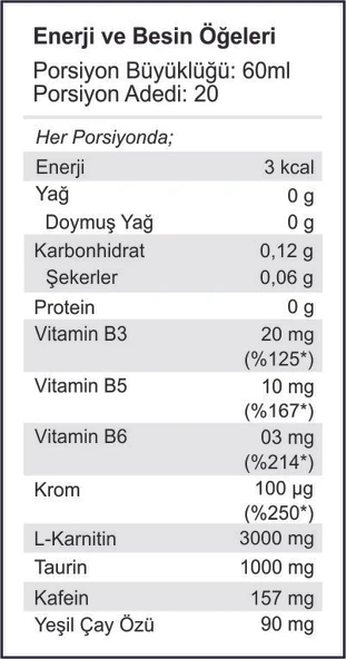 Nutrever L-Carnitine L - kARNİTİN 3000 Liquid 20 Ampul - 2