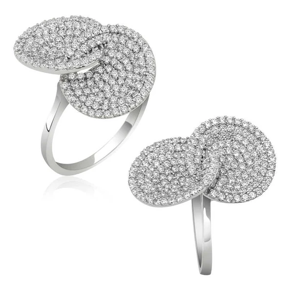 Gümüş Zirkon Taşlı Bayan Yüzük  SL3936 - Resim 2