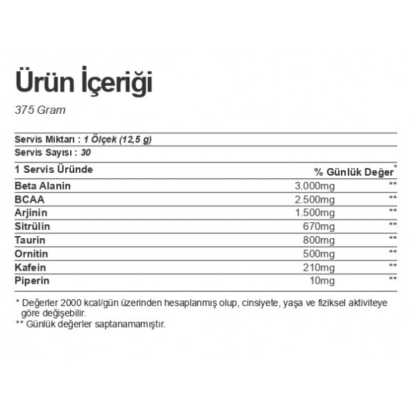 Nutrever Noxtreme 375 gr Pre-Workout Tea & Limon Aromalı - 2