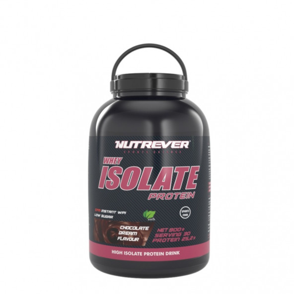 Nutrever Whey Isolate Protein Tozu 900 gr ÇİKOLATA AROMALI - HIZLI ÜCRETSİZ KARGO