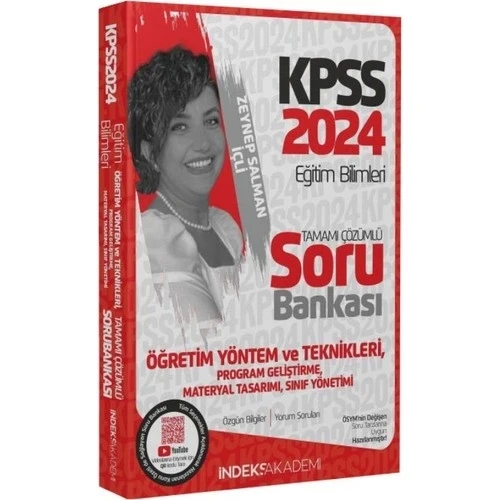 KPSS 2024 EĞİTİM BİLİMLERİ ÖĞRETİM YÖNTEM TEKNİKLERİ ÇÖZÜMLÜ SORU BANKASI  İNDEKS AKADEMİ