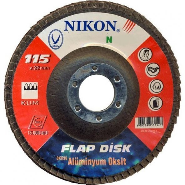 Nıkon Flap Disk Zımpara 115mm*100 Kum N33057