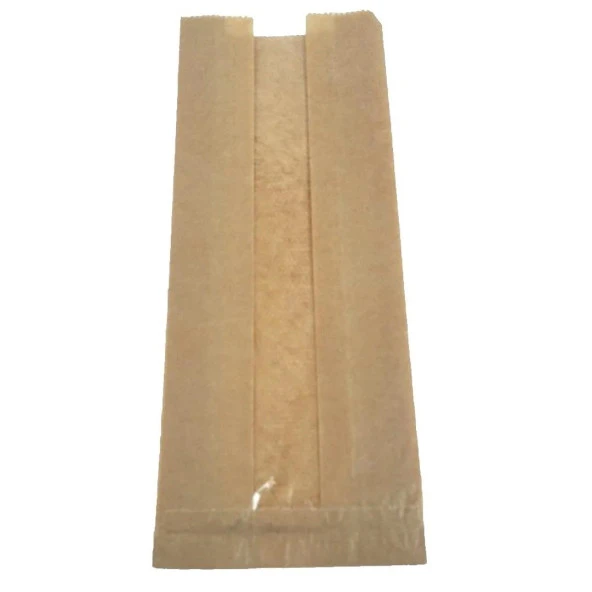 Pencereli Kraft Baget Ekmek Fırın Kese Kağıdı - Orta boy - 15 x 41 Cm. - 0.510 Kg. - 3 Paket - Resim 5