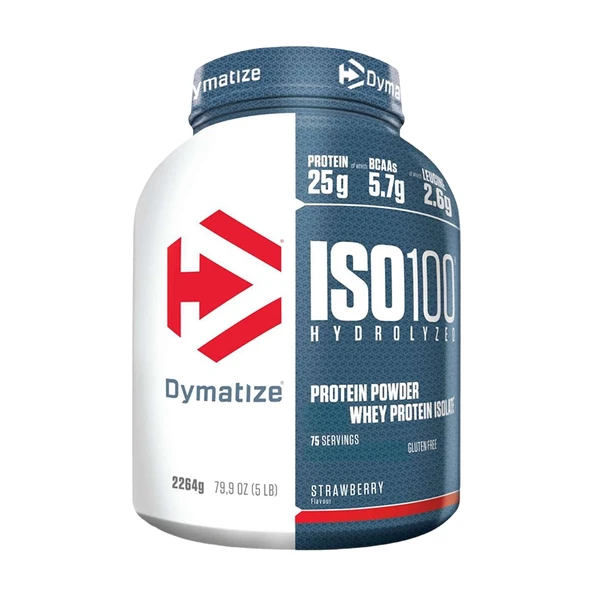 Dymatize ISO 100 Hydrolyzed Whey Protein Tozu 2264 gr Çilek Aromalı - Resim 3