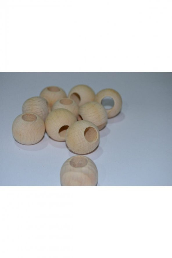 Ham Ahşap Boncuk 16 Mm 1 Kg. (±650 Adet) - 1