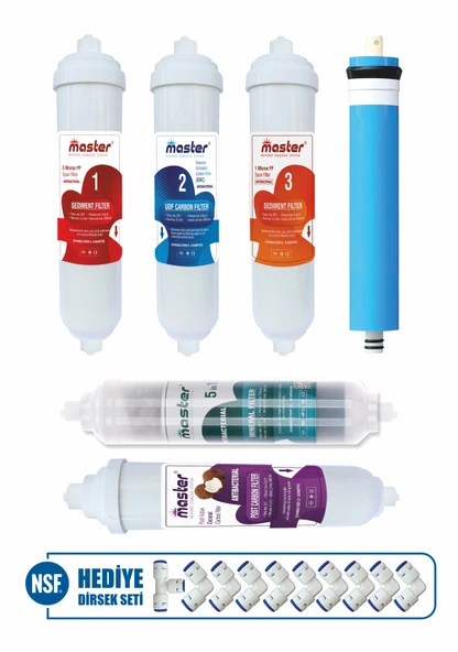 Master 10 Aşamalı RO Membranlı Su Arıtma Cihazı Filtre Seti ürün görseli 1