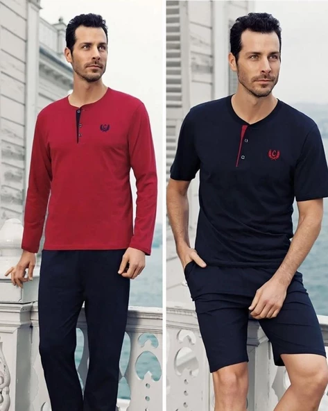 BirolGaye Capcella 4 Lü Erkek Çeyizlik Pijama Takımı - 8