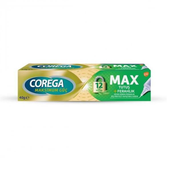 Corega Max Tutuş Ferahlık Protez Yapıştırıcı Krem 40 g