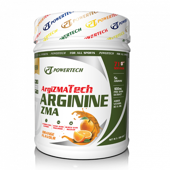 ArgiZmaTech Arginine ZMA 500 gr PORTAKAL AROMALI - HIZLI ÜCRETSİZ KARGO