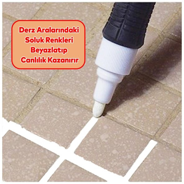 Plus Proline Derz Dolgu 380 Gr Beyaz Kuruyan Su Bazlı Kokusuz Kalıcı Derz Kalemi Beyaz (2Li SET) - 4