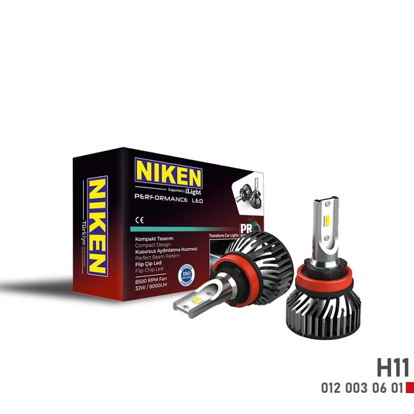 NİKEN PRO LED XENON BEYAZ FAR AMPÜLÜ ZENON  H1 H3 H4 H6 H10 H11 HB3 905 HB4 9006